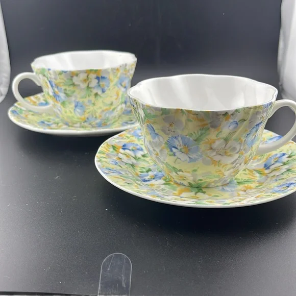 Rosina Queens English Chintz Bone China Cup & Saucer Set of 2 - Picture 5 of 5
